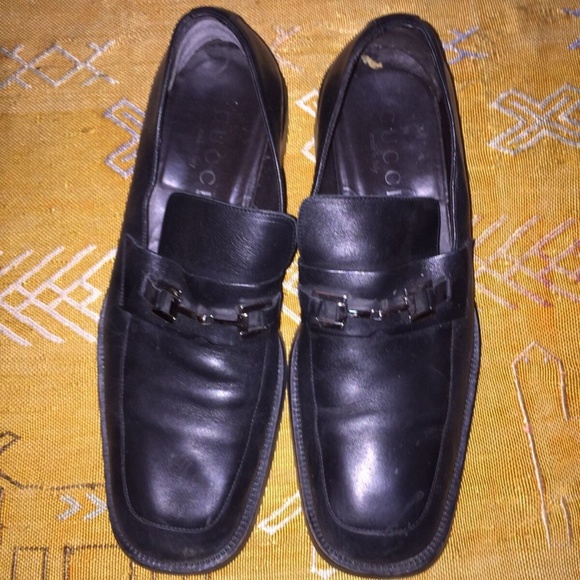 Gucci Leather Loafers with Silver Buckle main image 4